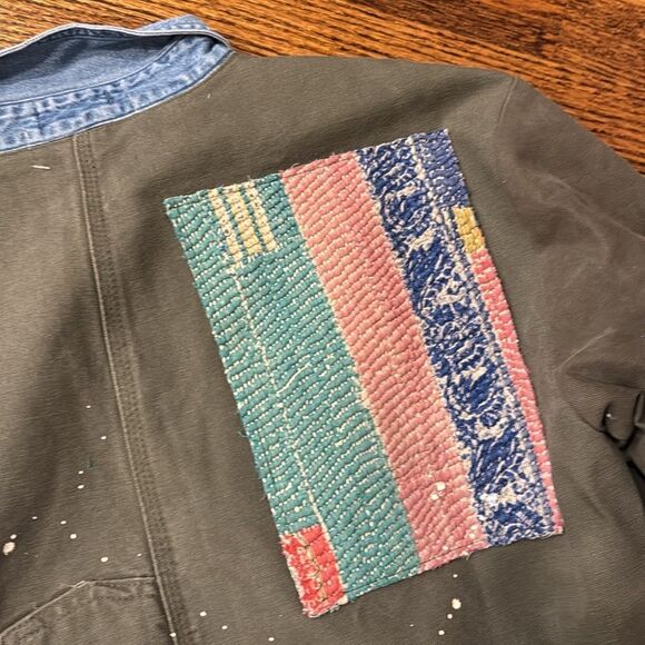 Free People Tricia Fix Carhartt Mixed Jacket - Picture 8 of 8